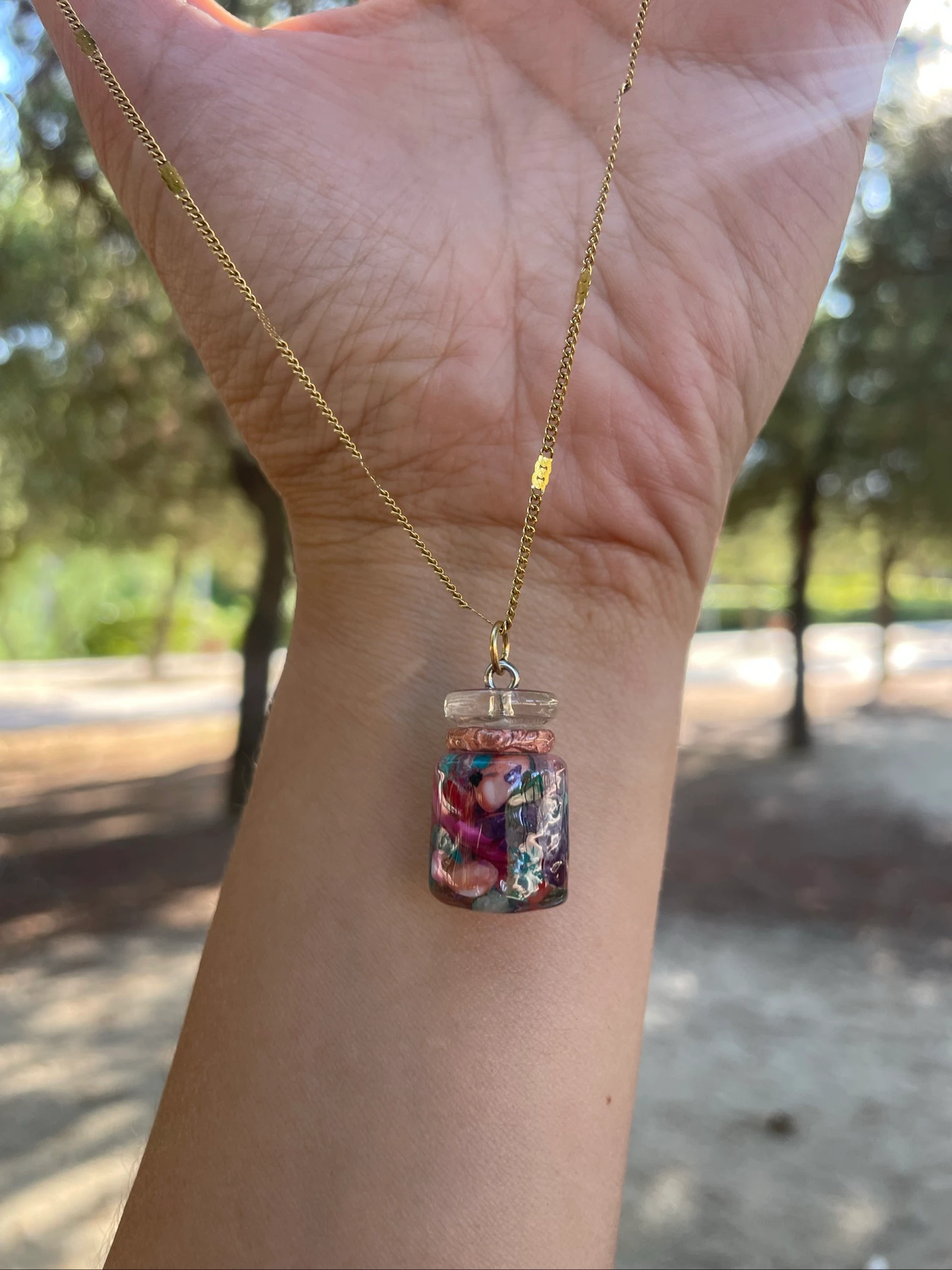 Stainless Steel Magic Potion Bottle Necklace | Witchy Charm Pendant